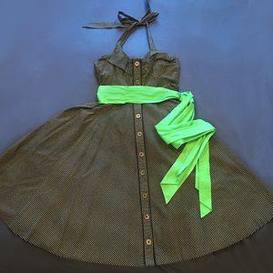 NEW Maeve 'Ginny' Retro Pinstripe Halter Dress